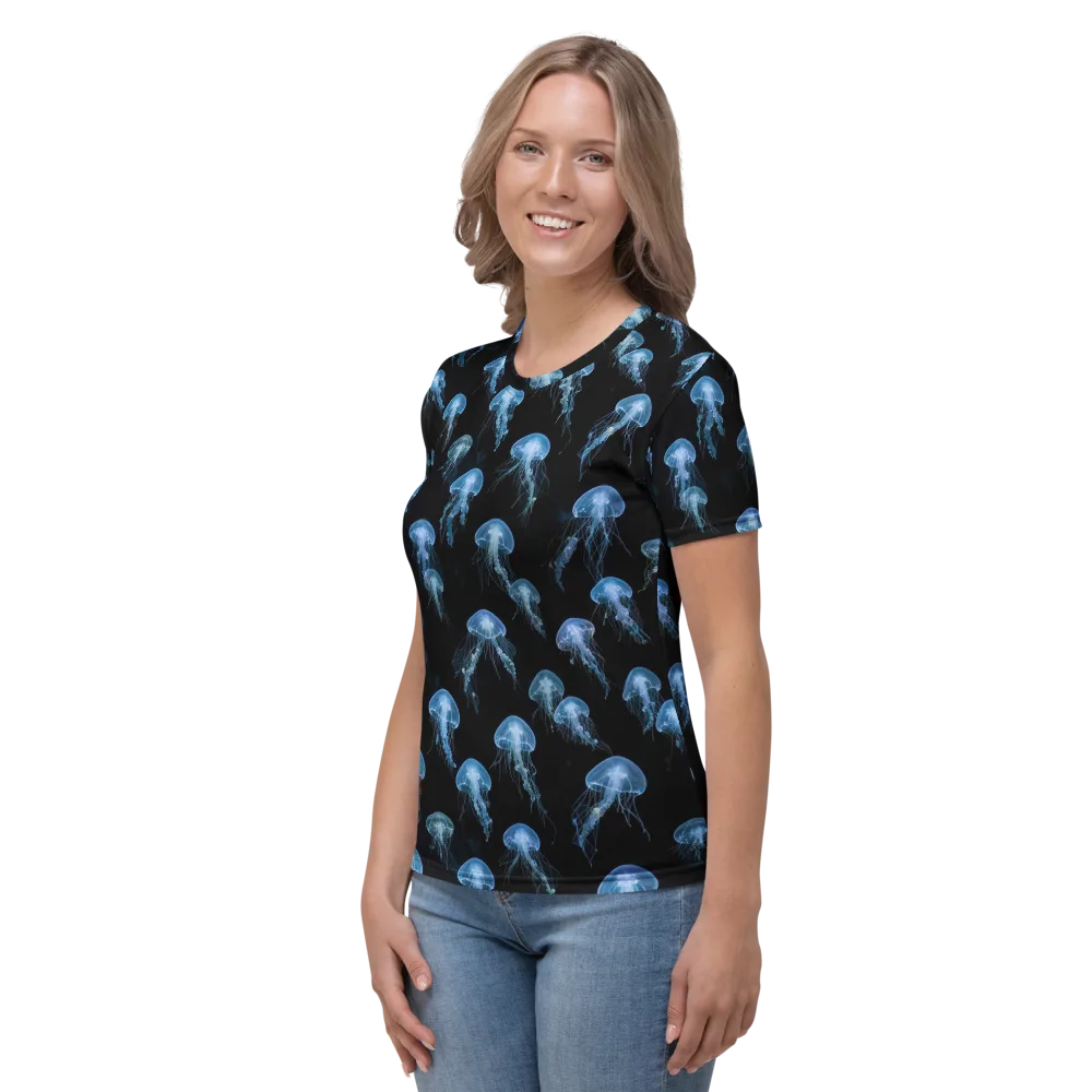 Midnight Drift on Women's Crew Neck T-Shirt — Left