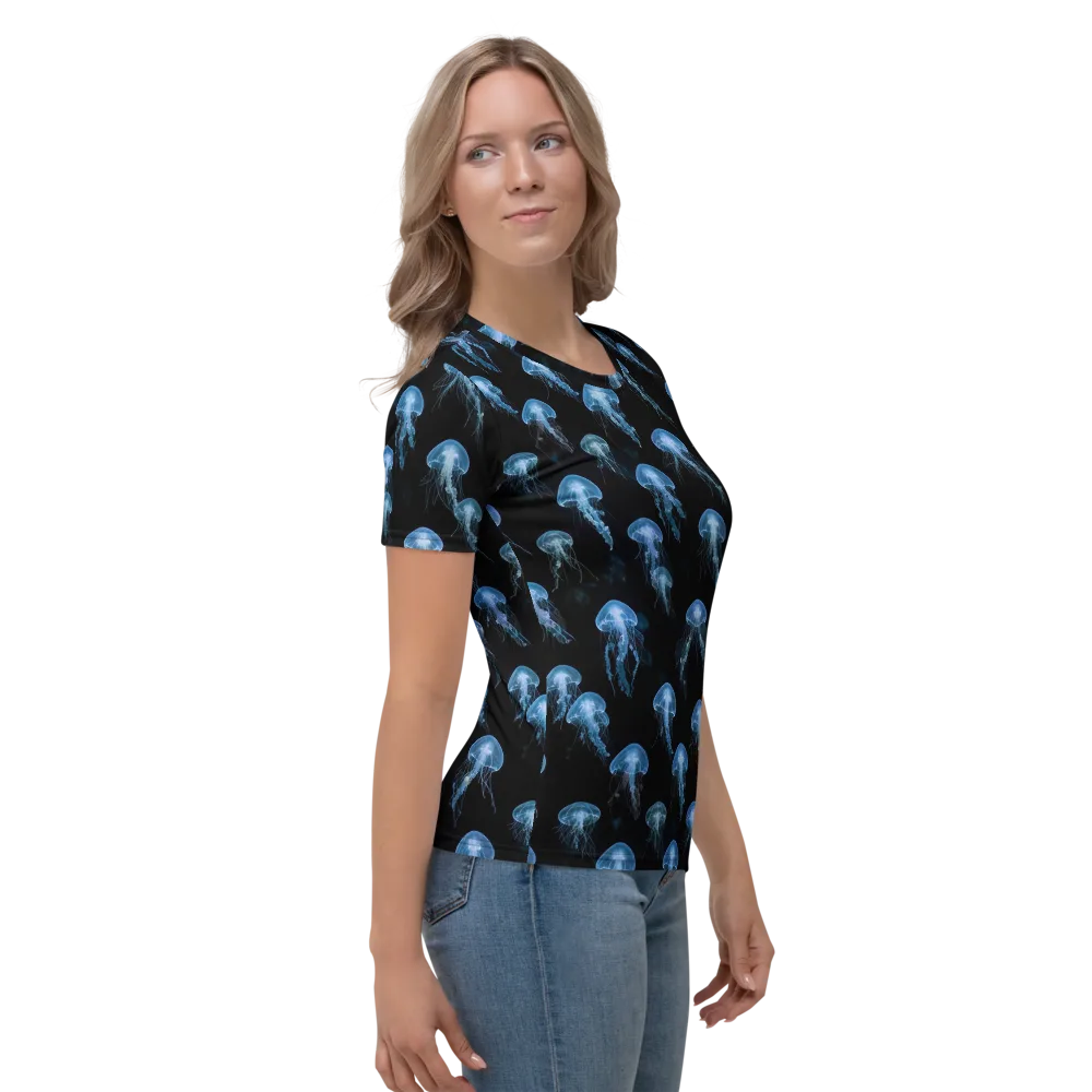 Midnight Drift on Women's Crew Neck T-Shirt — Right