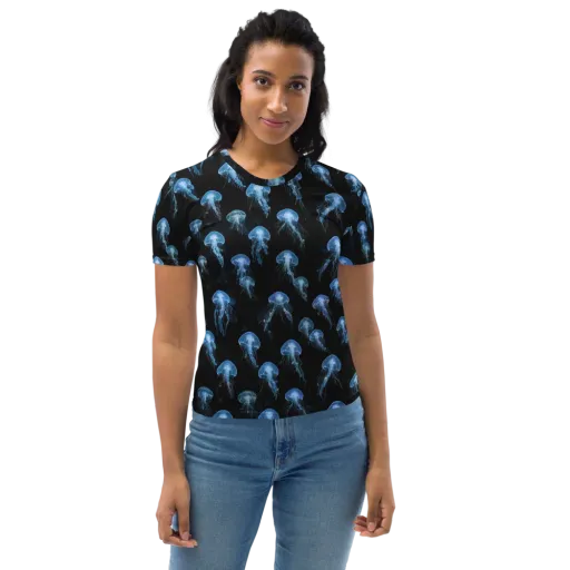 Midnight Drift on a Women's Crew Neck T-Shirt