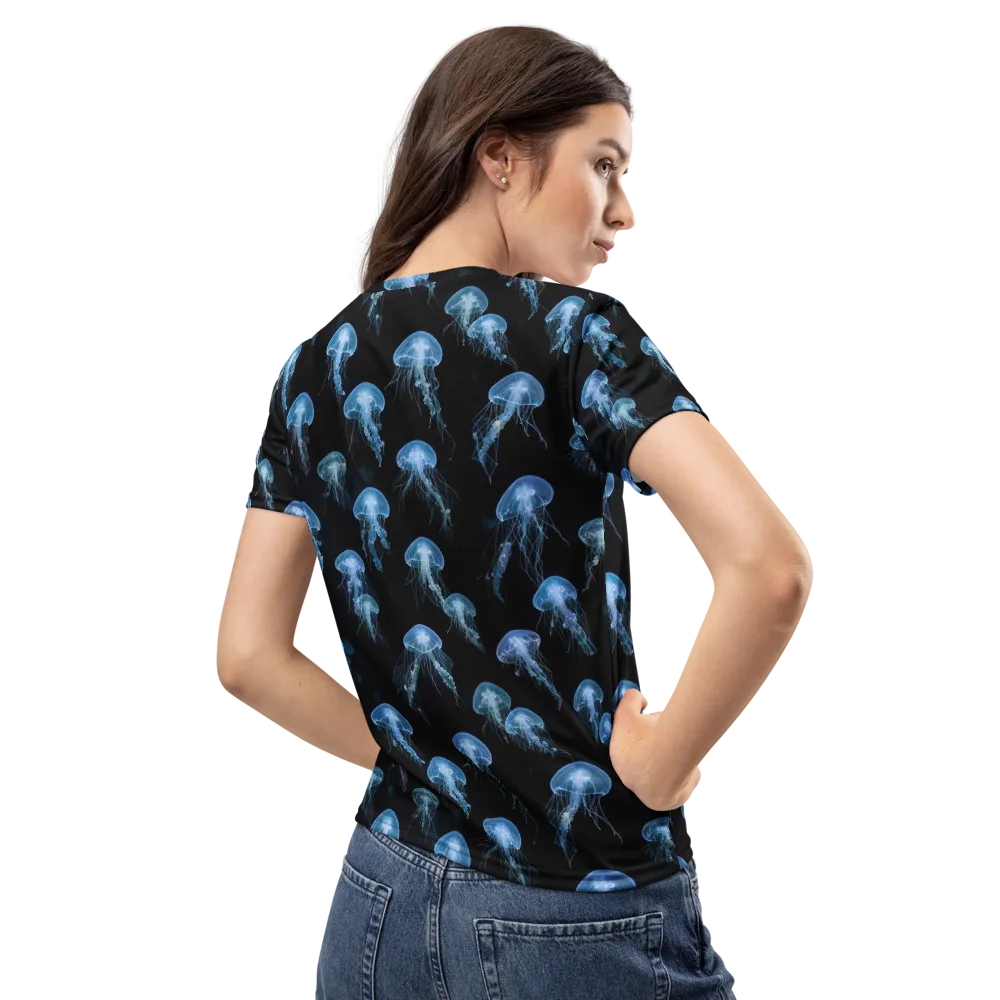 Midnight Drift on Women's Crew Neck T-Shirt — Back