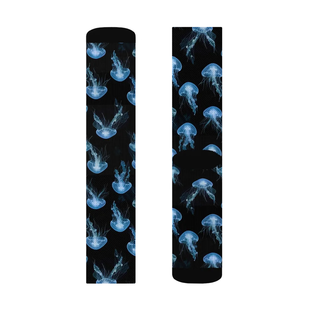 Midnight Drift on Socks — Right Sock