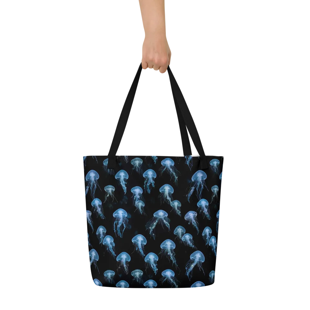 Midnight Drift on Large Tote Bag W/ Pocket — Front