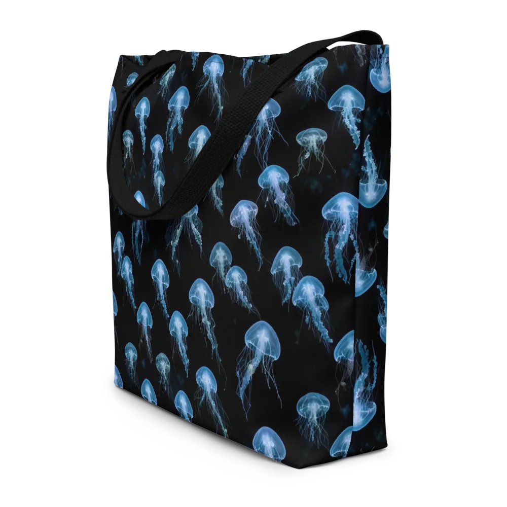 Midnight Drift on Large Tote Bag W/ Pocket — Front