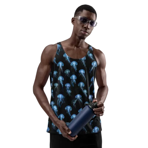 Midnight Drift on a Men's Tank Top