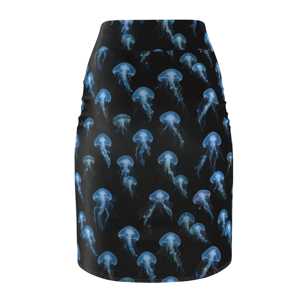 Midnight Drift on Pencil Skirt — Back