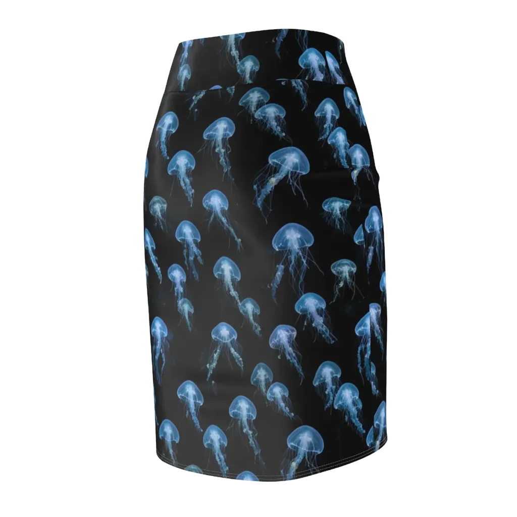 Midnight Drift on Pencil Skirt — Back Side