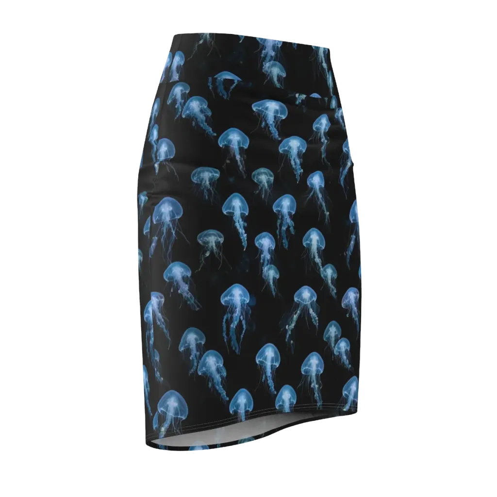 Midnight Drift on Pencil Skirt — Front Side