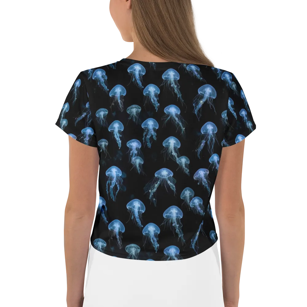 Midnight Drift on Crop Tee — Back