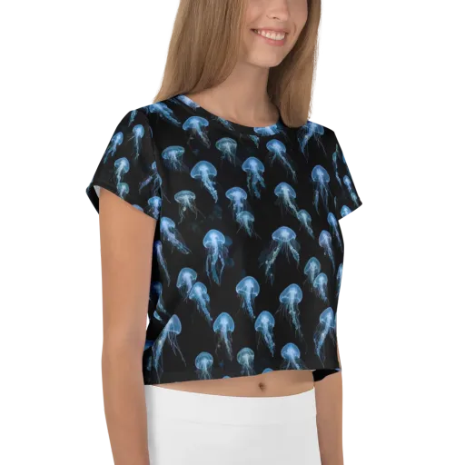 Midnight Drift on a Crop Tee