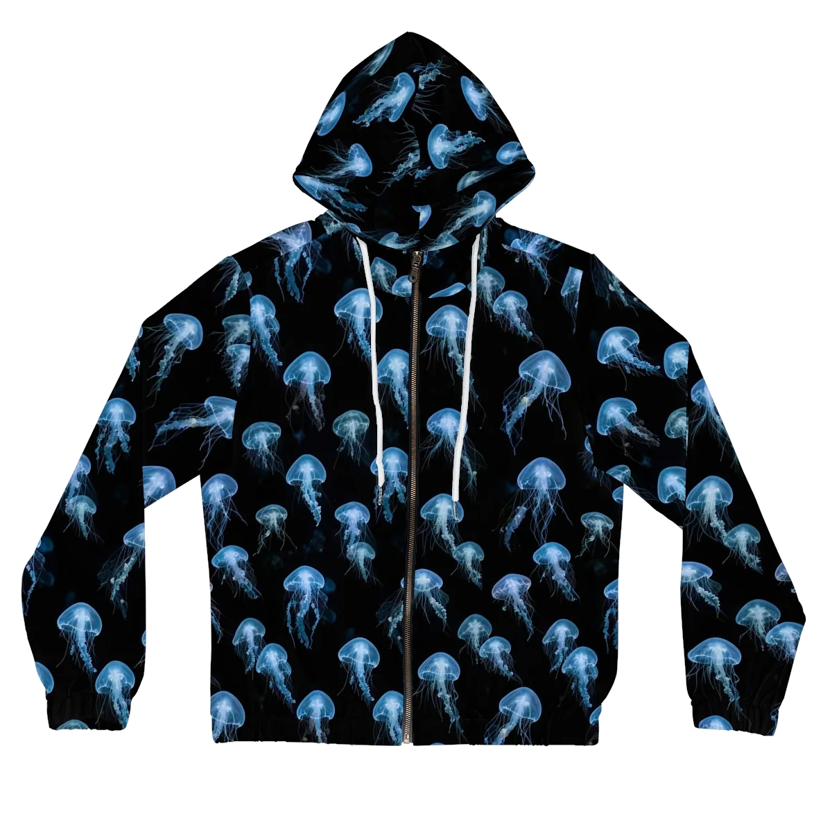 Midnight Drift on Women's Full-Zip Hoodie — Front