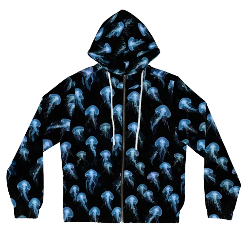 Midnight Drift on a Women's Full-Zip Hoodie