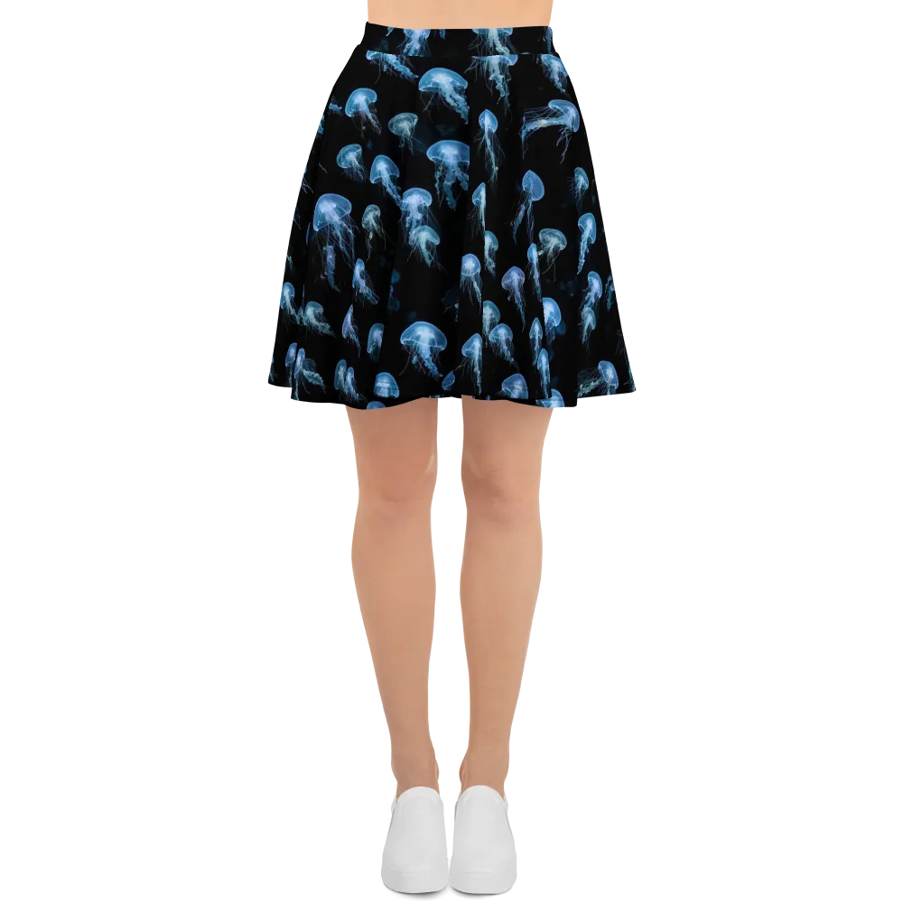 Midnight Drift on Skater Skirt — Front