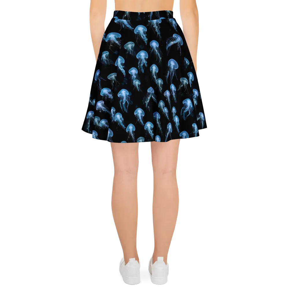 Midnight Drift on Skater Skirt — Back