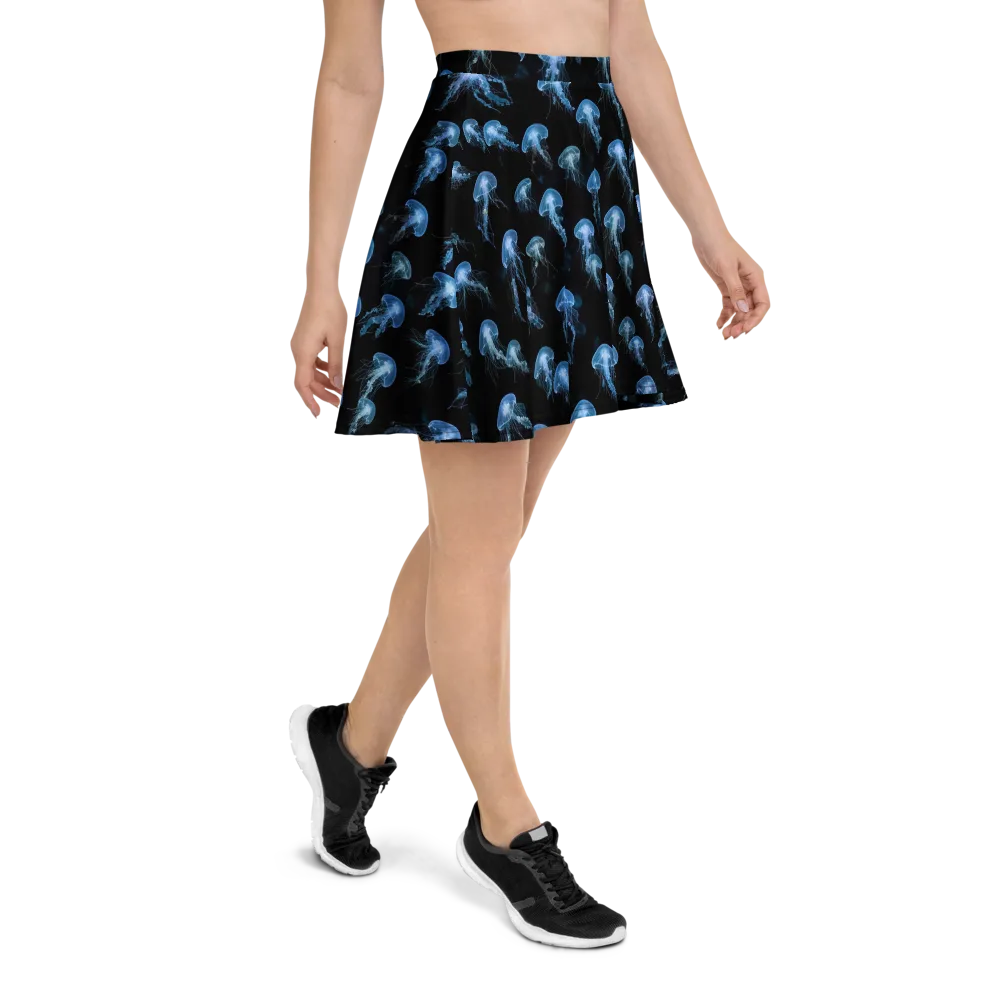 Midnight Drift on Skater Skirt — Right