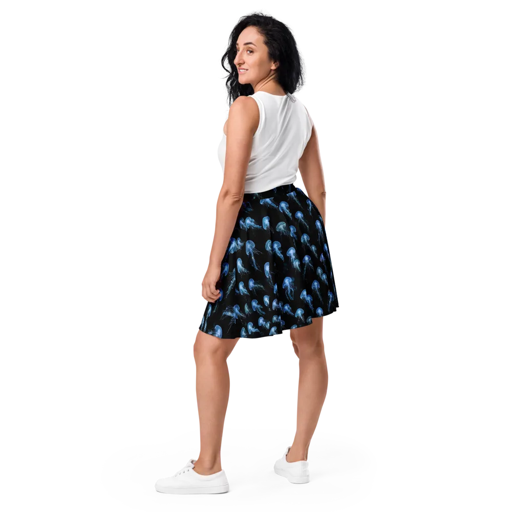 Midnight Drift on Skater Skirt — Back