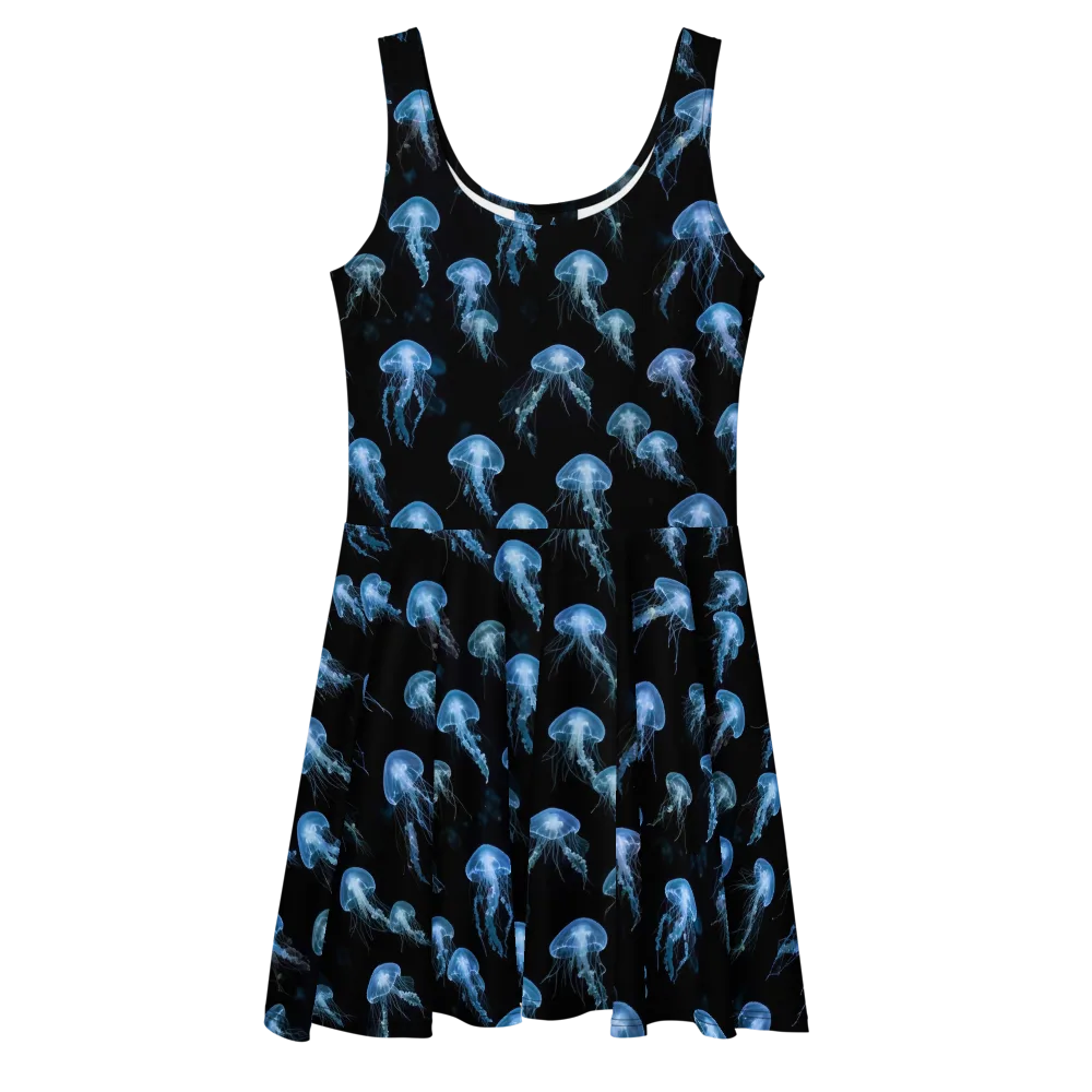 Midnight Drift on Skater Dress — Front
