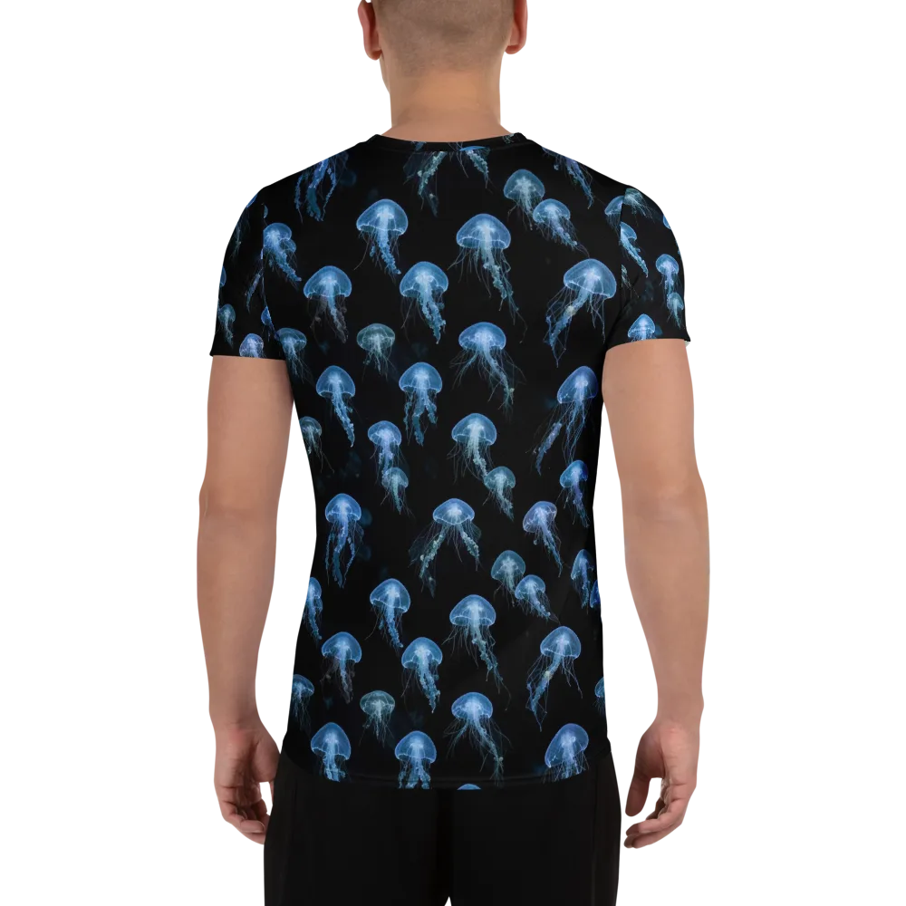 Midnight Drift on Men's Athletic T-Shirt — Back