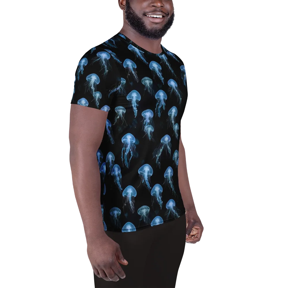Midnight Drift on Men's Athletic T-Shirt — Right