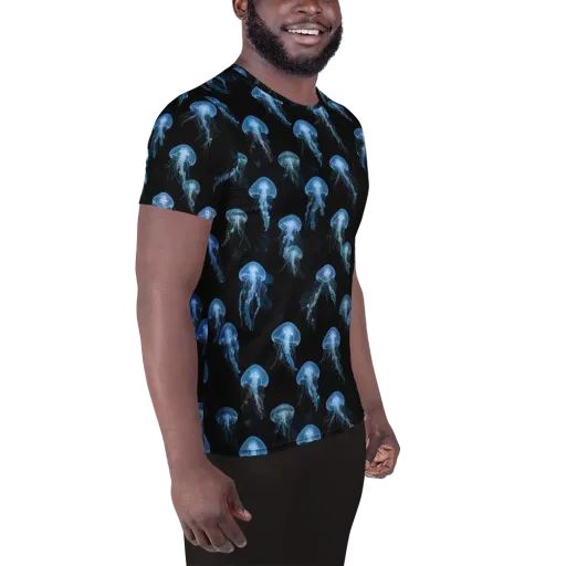 Midnight Drift on a Men's Athletic T-Shirt