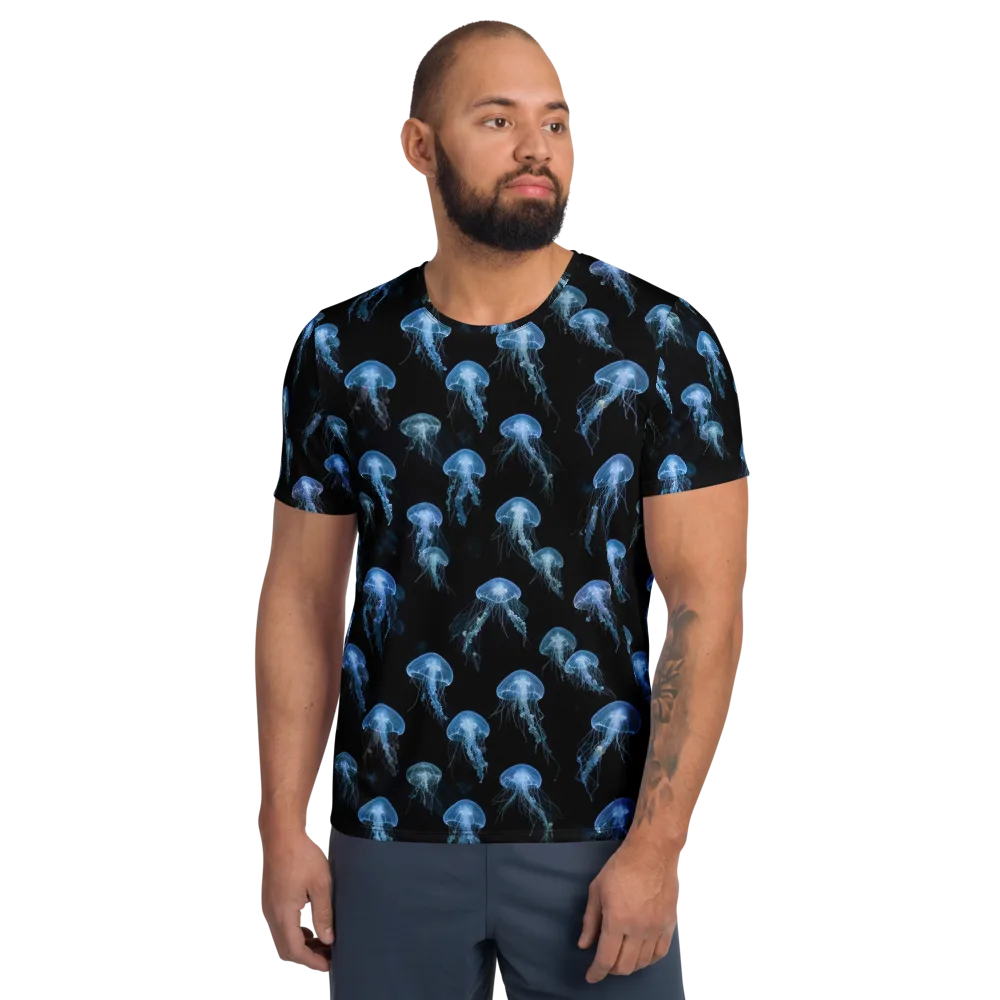 Midnight Drift on Men's Athletic T-Shirt — Front
