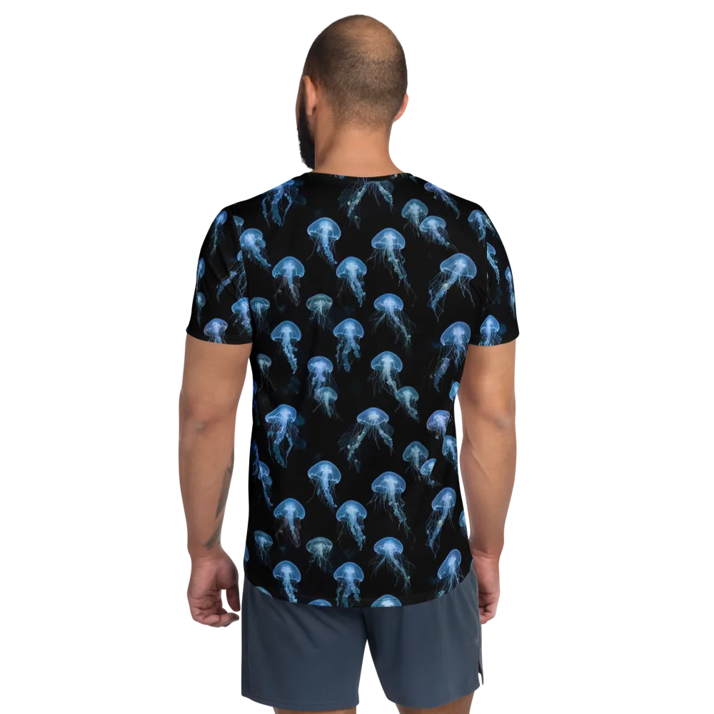 Midnight Drift on Men's Athletic T-Shirt — Back