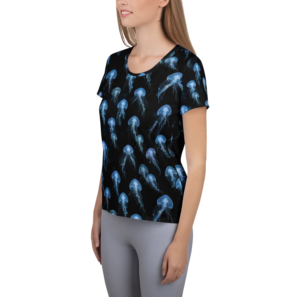 Midnight Drift on Women's Athletic T-Shirt — Left