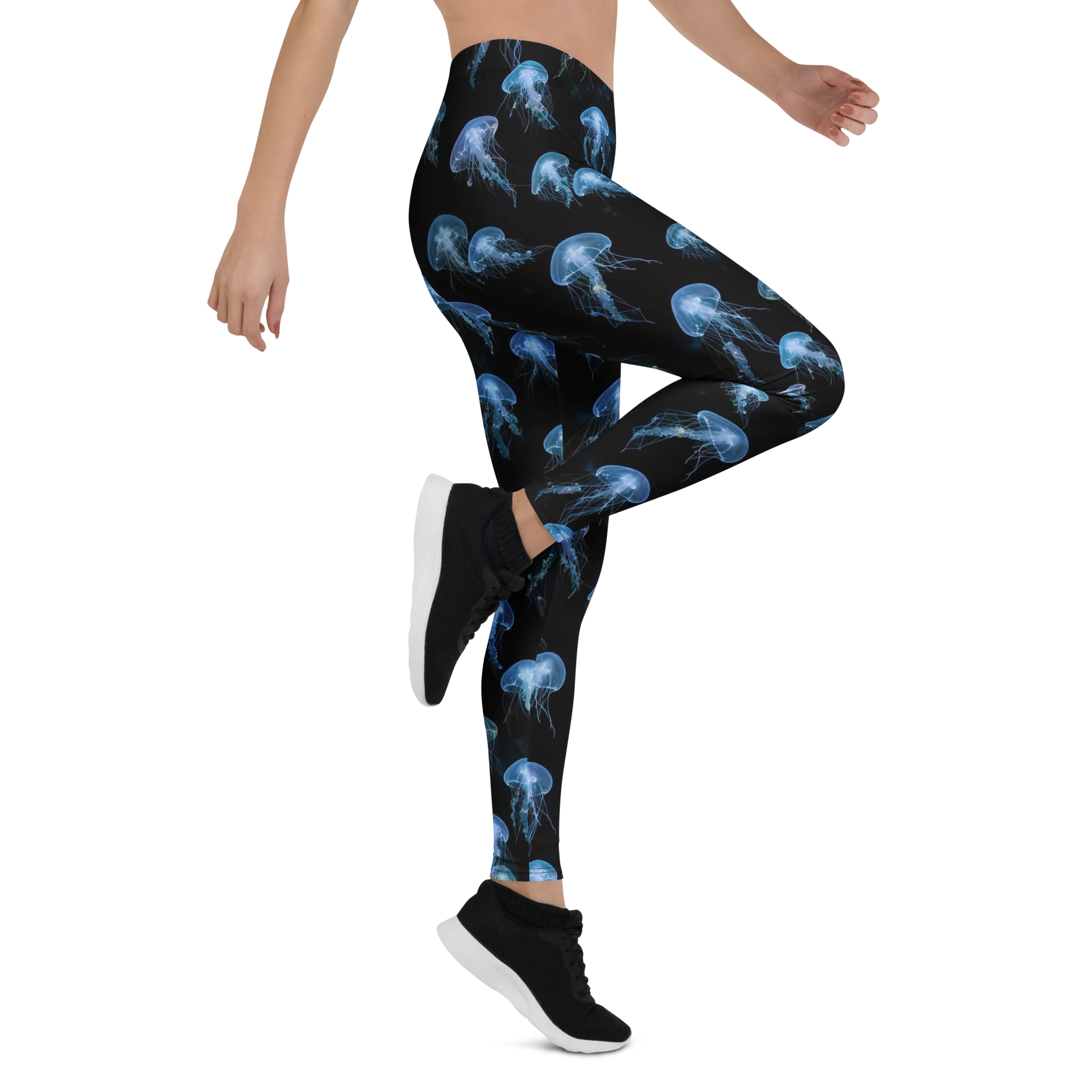 Midnight Drift on Leggings — Right