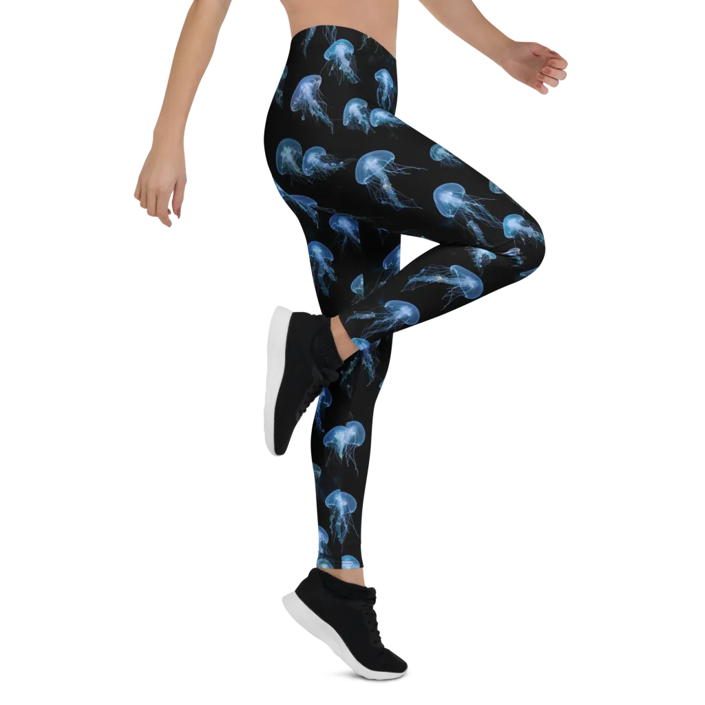 Midnight Drift on Leggings — Right