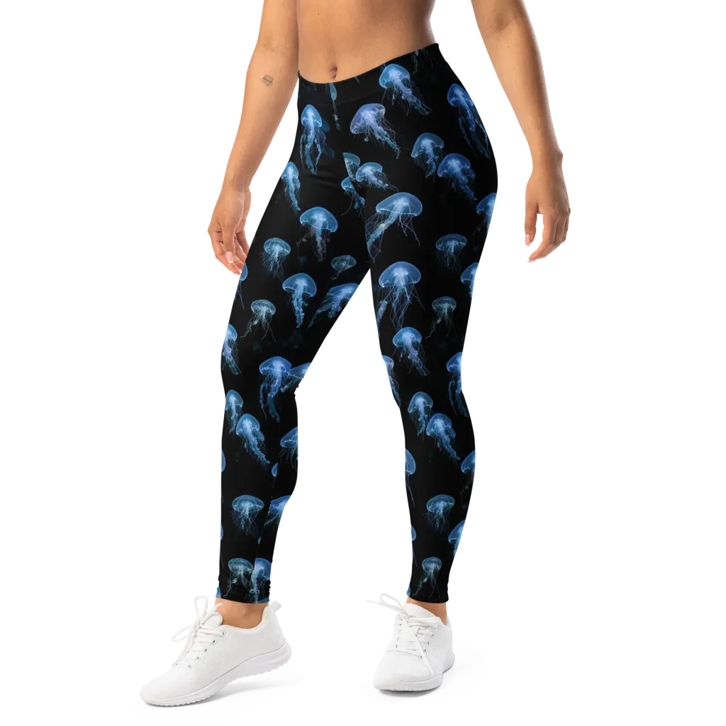 Midnight Drift on Leggings — Left Front