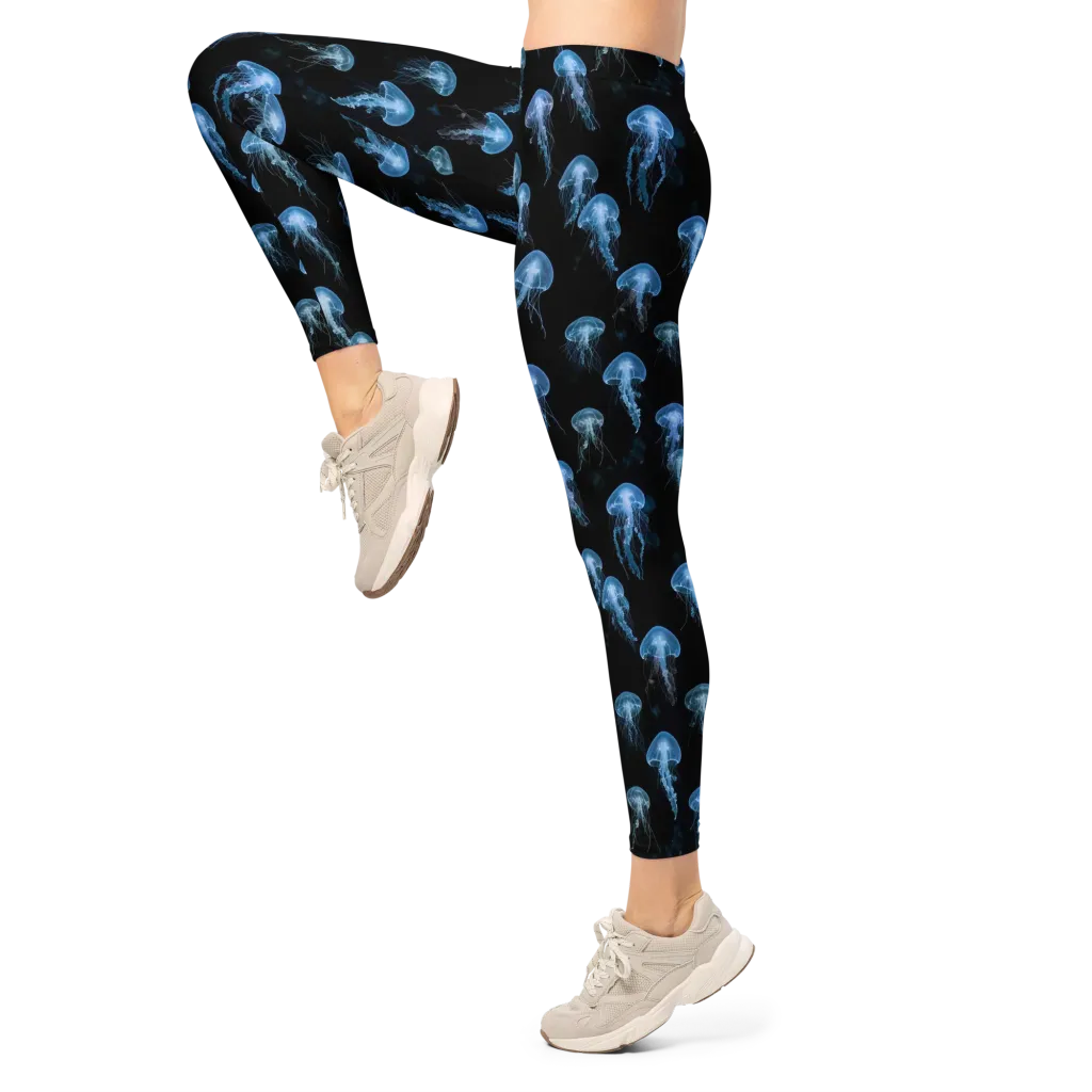 Midnight Drift on Leggings — Left