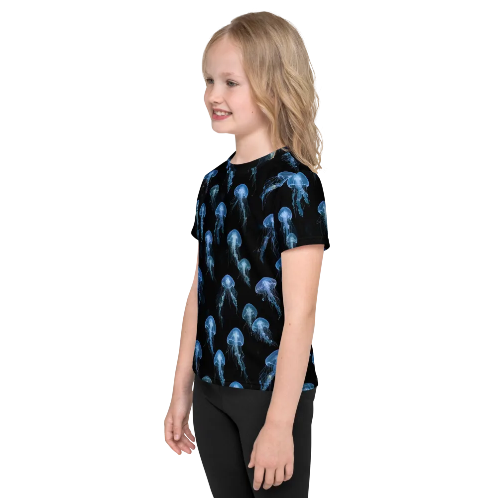 Midnight Drift on Kids Crew Neck T-Shirt — Left