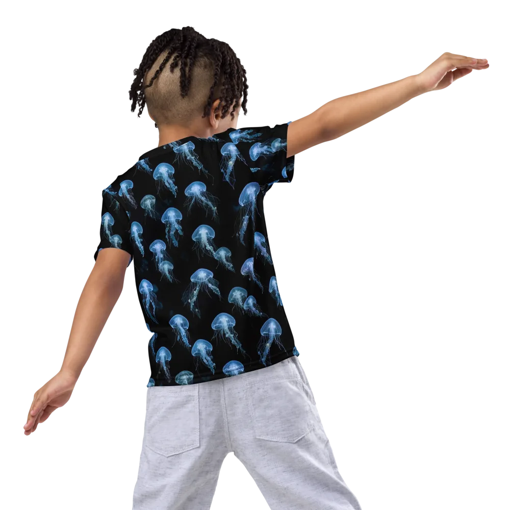 Midnight Drift on Kids Crew Neck T-Shirt — Back