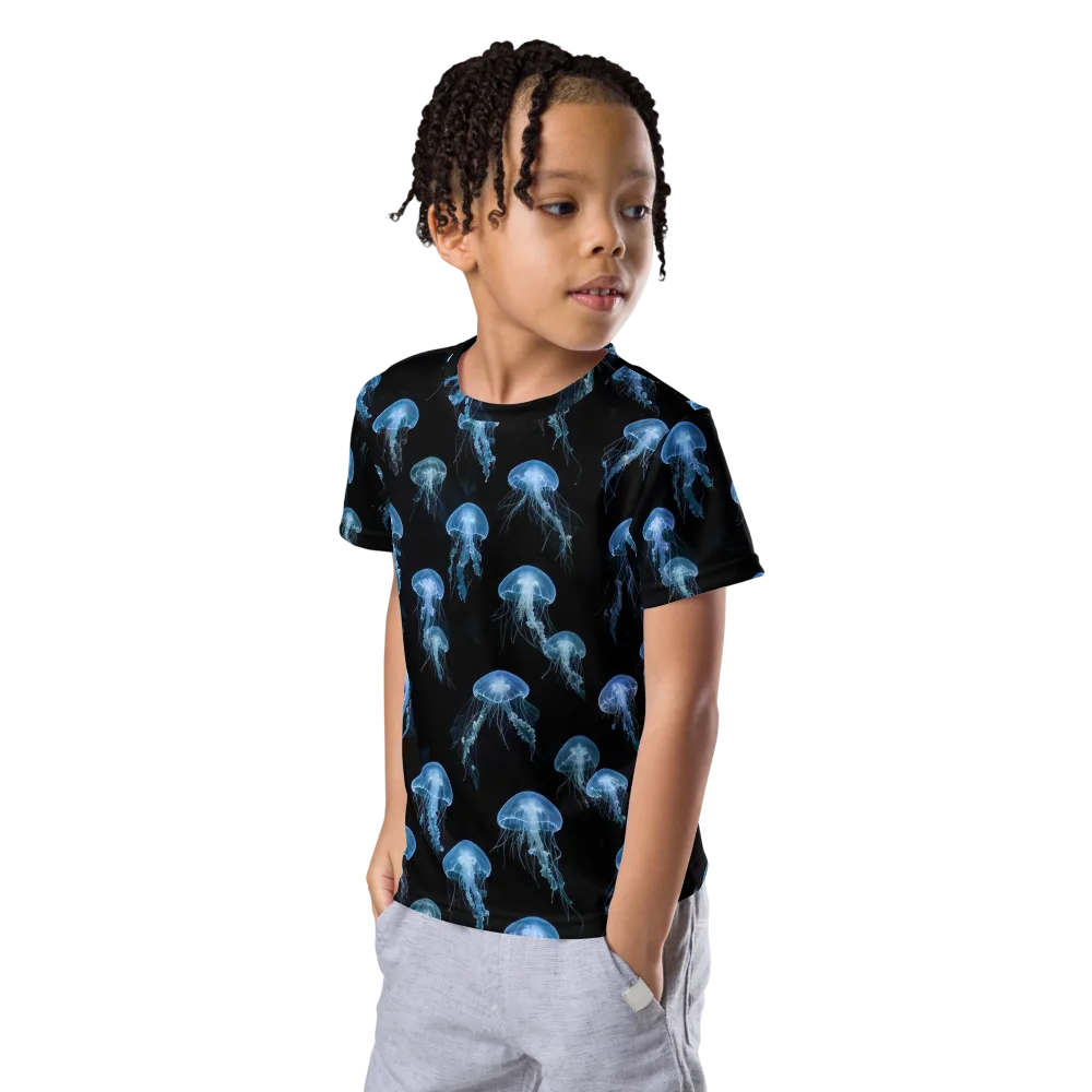 Midnight Drift on Kids Crew Neck T-Shirt — Left Front