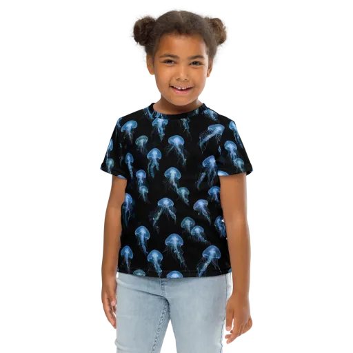 Midnight Drift on a Kids Crew Neck T-Shirt