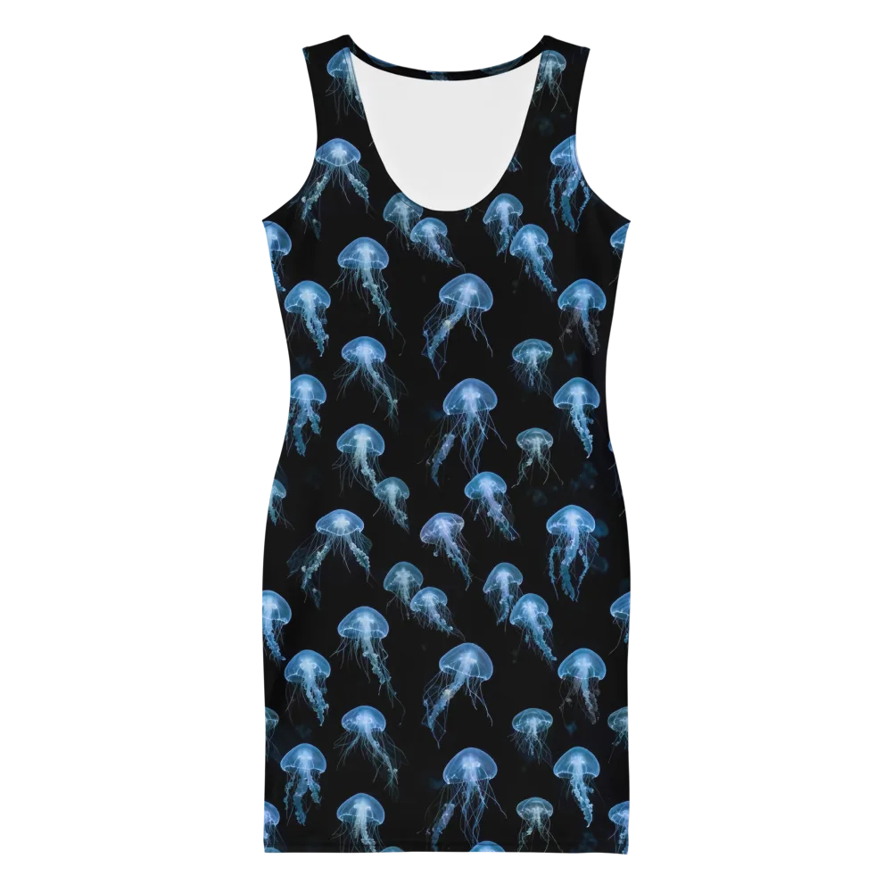 Midnight Drift on Bodycon Dress — Front