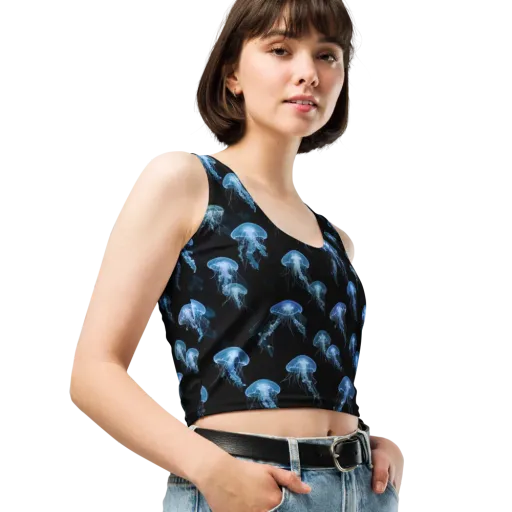 Midnight Drift on a Crop Top
