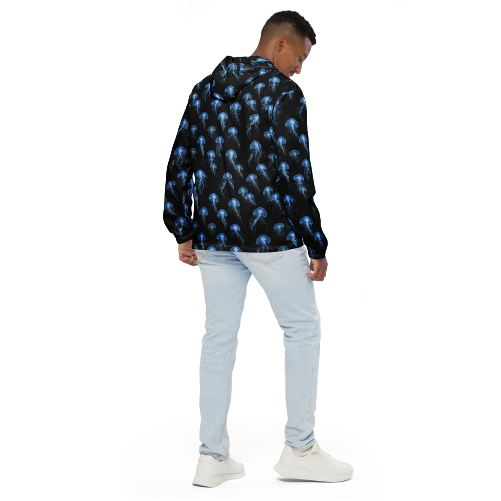 Midnight Drift on Men's Windbreaker — Back