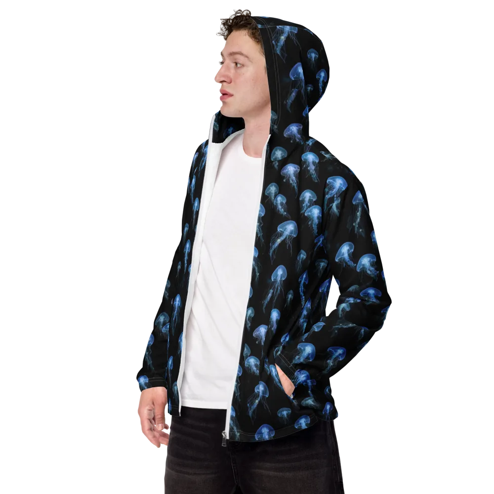 Midnight Drift on Men's Windbreaker — Left Front