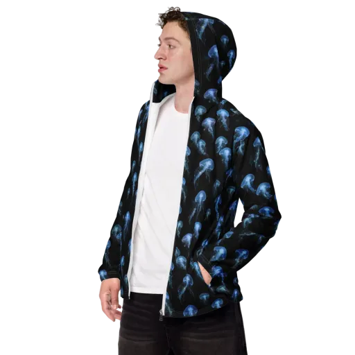Midnight Drift on a Men's Windbreaker