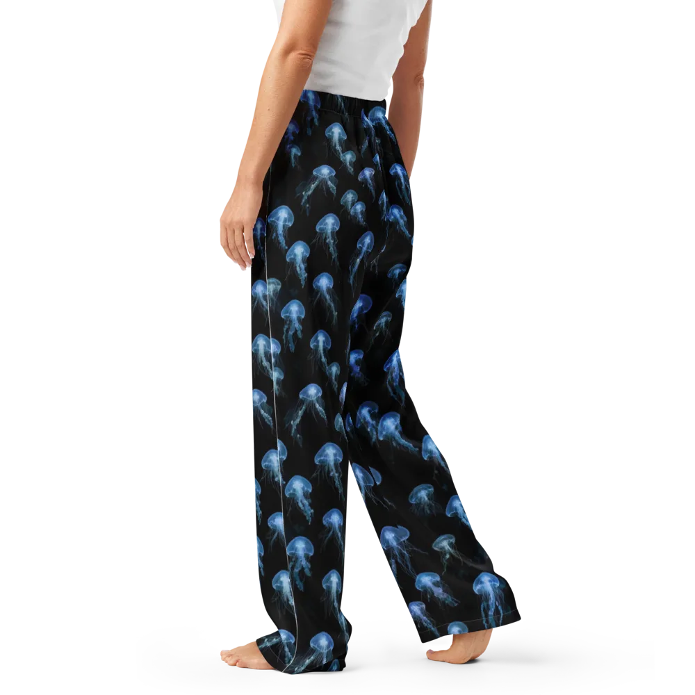 Midnight Drift on Women's Pajama Pants — Left