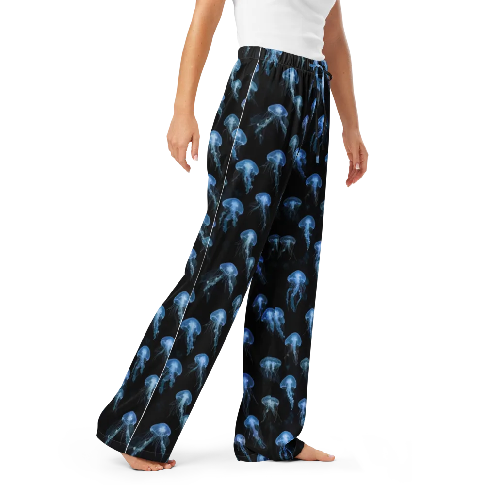 Midnight Drift on Women's Pajama Pants — Right Front