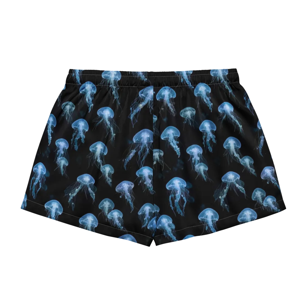 Midnight Drift on Women's Pajama Shorts — Back