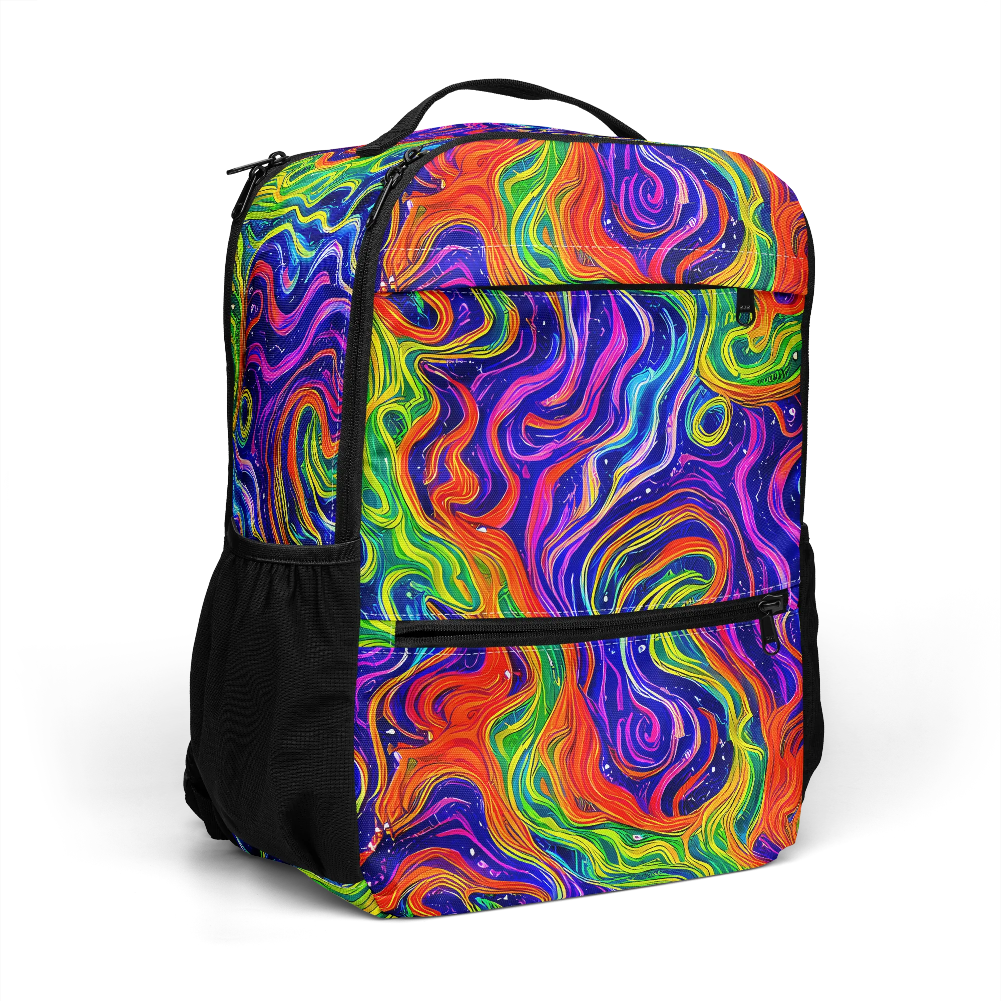 Kaleidoscope Tide on Utility Backpack — Right Front