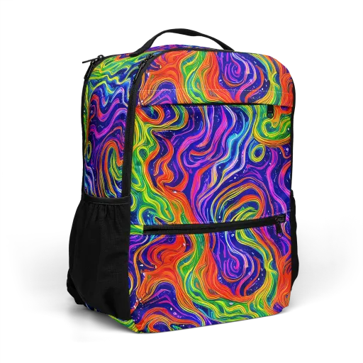 Kaleidoscope Tide on a Utility Backpack