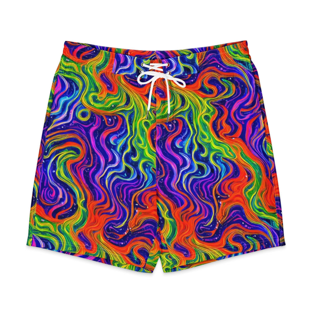 Kaleidoscope Tide on Men's Board Shorts — Front