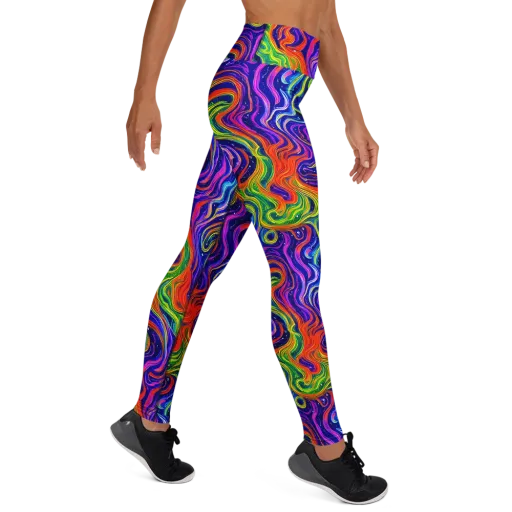 Kaleidoscope Tide on a Yoga Leggings