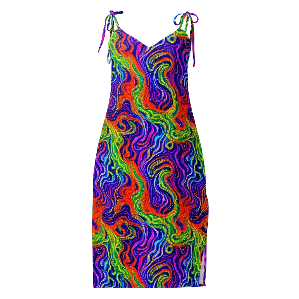 Kaleidoscope Tide on Slip Dress — Front