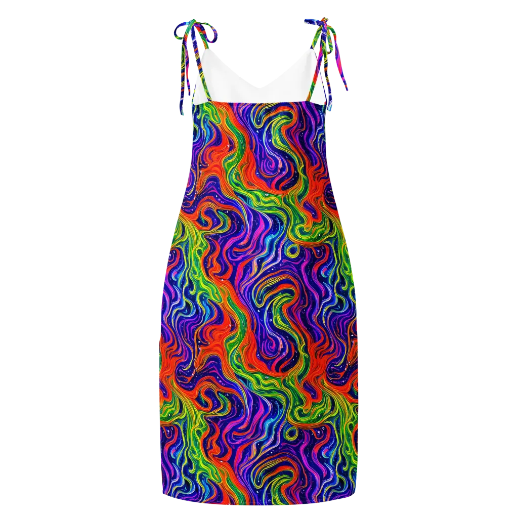 Kaleidoscope Tide on Slip Dress — Back