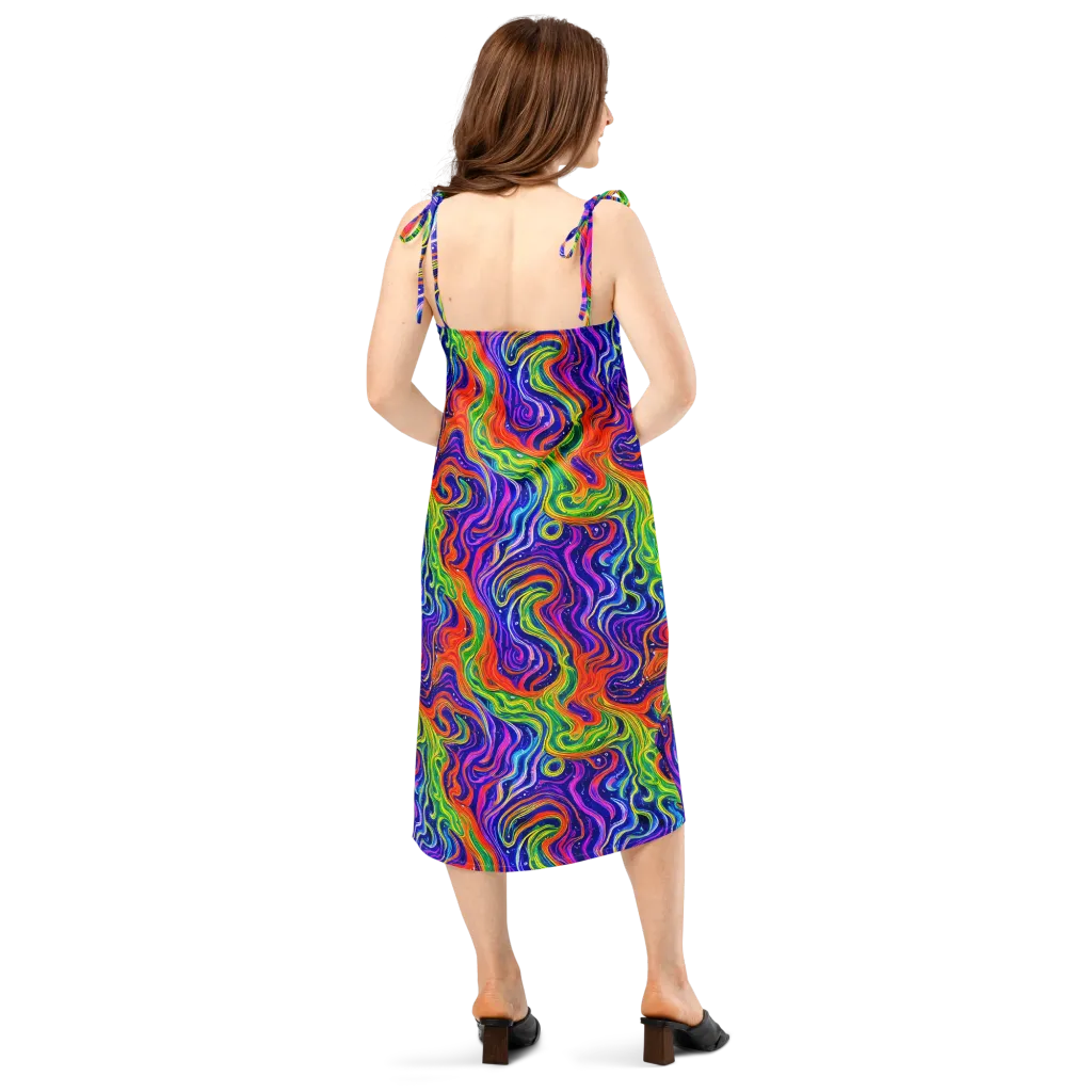 Kaleidoscope Tide on Slip Dress — Back