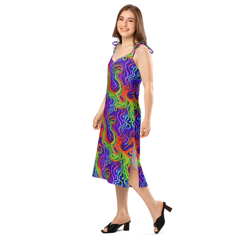 Kaleidoscope Tide on Slip Dress — Left Front